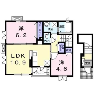 グラース・アビタシオン【2階】の間取り