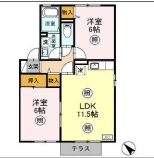 埼玉県本庄市小島6【アパート】の間取り