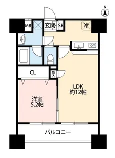 1LDKの間取り画像