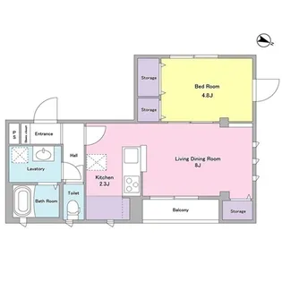 1LDKの間取り画像