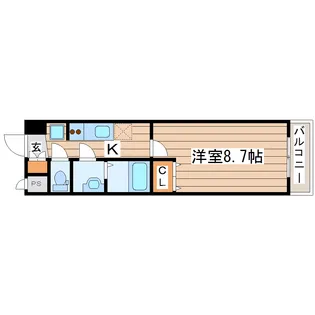 アーバンフラッツ長町【4階】の間取り
