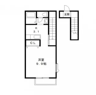 リヴォアール中村【2階】の間取り
