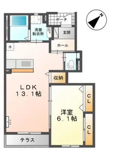 ヒューマックス中冨居【1階】の間取り