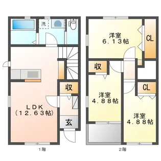 三重県鈴鹿市東磯山1【一戸建】の間取り