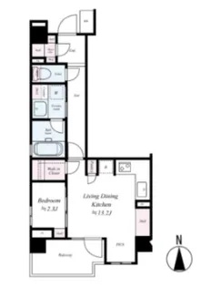 ベルジェンド西日暮里グランセルサス【3階】の間取り