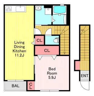 Amour東領家【2階】の間取り