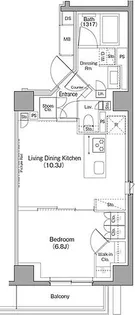 ザ・パークハビオ目黒フォート【2階】の間取り