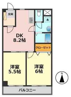 パームスプリングス【1階】の間取り
