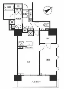 東京都港区六本木3【マンション】の間取り