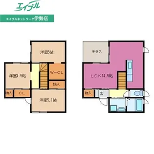 三重県多気郡明和町大字上野【一戸建】の間取り