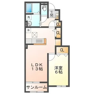 カーサ フィオーレ【1階】の間取り