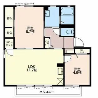 モントレーM A【1階】の間取り