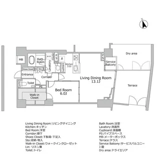 ディアナガーデン西麻布の間取り