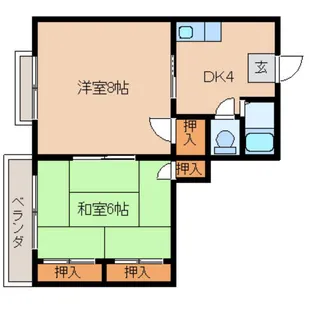 コーポエース中野【1階】の間取り