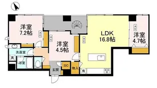 カスタリア人形町II【12階】の間取り