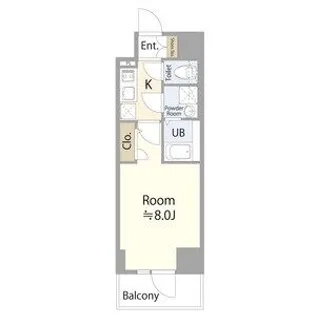 エスリード栄クロスシティ【8階】の間取り