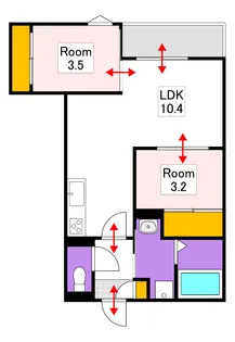 REGALEST広瀬町【2階】の間取り