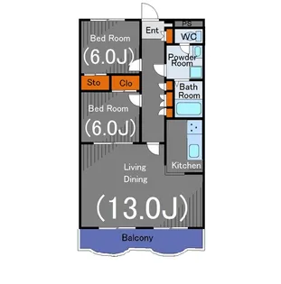 プロヴァンス【5階】の間取り