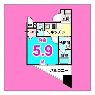 CAVANA新栄(旧ディアレイシャス新栄)【8階】の間取り