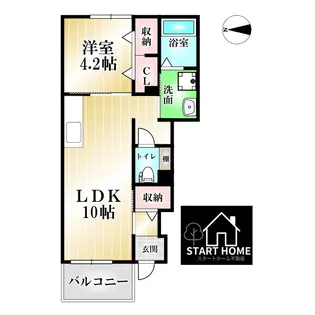 フォレスト・風雅【1階】の間取り