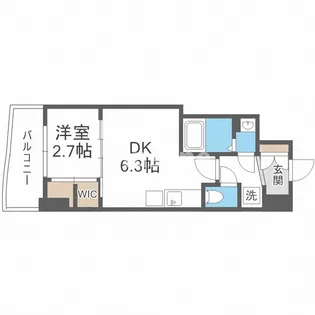 セレニテ桜川駅前プリエ【13階】の間取り