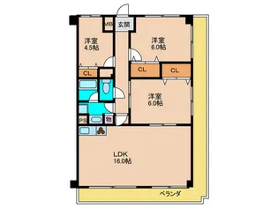 トムズコート悠希【4階】の間取り