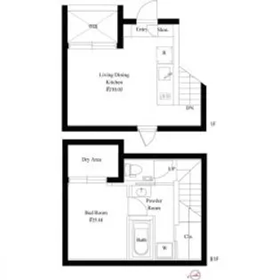 スクエアコート早稲田の間取り