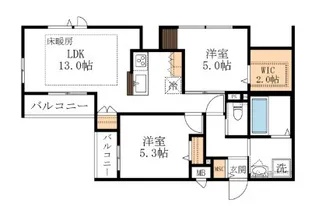 ル リアン【3階】の間取り