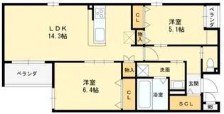 仮称)八尾市小阪合町4丁目PROJECT【2階】の間取り