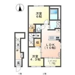 コンフォール【2階】の間取り