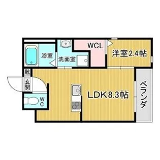 リアコート枚方御殿山SOUTH【2階】の間取り