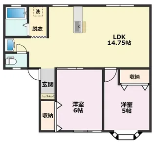 リタコーポ東吹【1階】の間取り