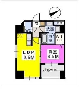 ベイシック薬院【4階】の間取り