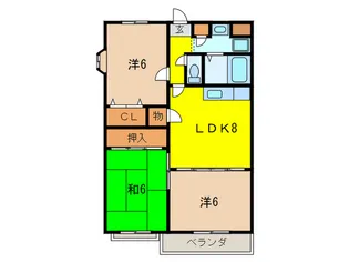 ロンシャン仁川【3階】の間取り