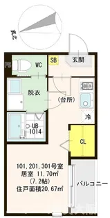 Ruhe【3階】の間取り