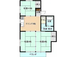 江島ハイツ【2階】の間取り
