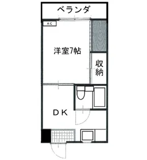 本大ビジネスホテル2号館【1階】の間取り