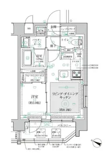 ヴァースクレイシア三鷹【5階】の間取り