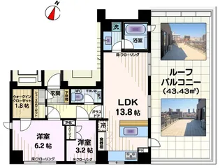 レジデンス別所 ペット可【4階】の間取り