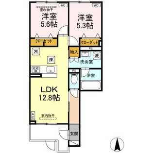 サンサリーレ【1階】の間取り