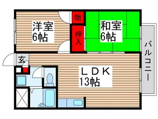 カジュアルプラザB【3階】の間取り