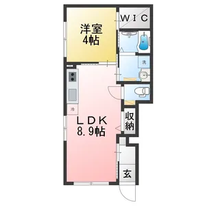 グランビルド江木【1階】の間取り