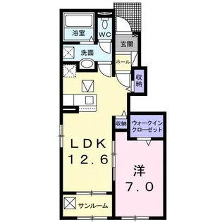 ジェルメ・カーサV【1階】の間取り