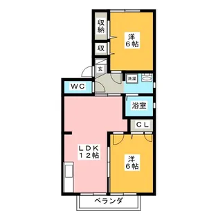フレグランスモトイマ C棟【2階】の間取り