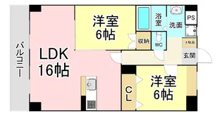 コンフォートスクエア安部山【5階】の間取り