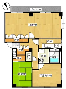 ロイヤルパレス【2階】の間取り