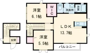 サンリッチ G棟【2階】の間取り
