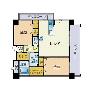 モンフェリオ西都【2階】の間取り