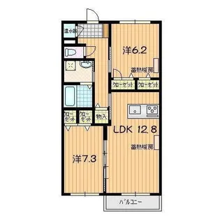 BEL AMER(ベル アメール)【2階】の間取り