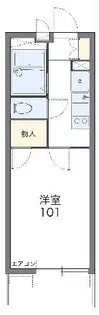 レオパレスルナボアール【1階】の間取り